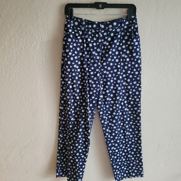 Koret Petites Navy Floral Pant Suit size 8 Petite - Picture 4 of 10